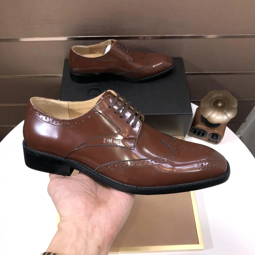 Men's shoes 💰640💰[Dior] (water-dyed cowhide lining) Dior original 1:1 high quality factory, imported original materials, imported version of raw cowhide, water-dyed cowhide lining, original TPU outsole, code number: 38-44